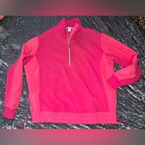 Athleta Pink Quarter-Zip Pullover